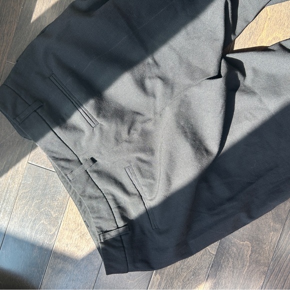 Business Tailored Pinstripe Trousers in Dark Grey - Picture 6 of 8